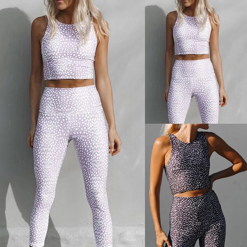 Gym Clothing For Women Dot Print Yoga Set 2019 New Sports Suit Quick Dry Running Training Fitness Set Female Sportswear Push Up
Gym Clothing For Women Dot Print Yoga Set 2019 New Sports Suit Quick Dry Running Training Fitness Set Female Sportswear Push Up
