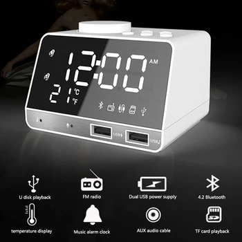 K11 Wireless Smart Clock Bluetooth Speakers Hands-Free FM Radio Bass Boombox Valentine's Day Gifts Bluetooth Speakers
K11 Wireless Smart Clock Bluetooth Speakers Hands-Free FM Radio Bass Boombox Valentine's Day Gifts Bluetooth Speakers