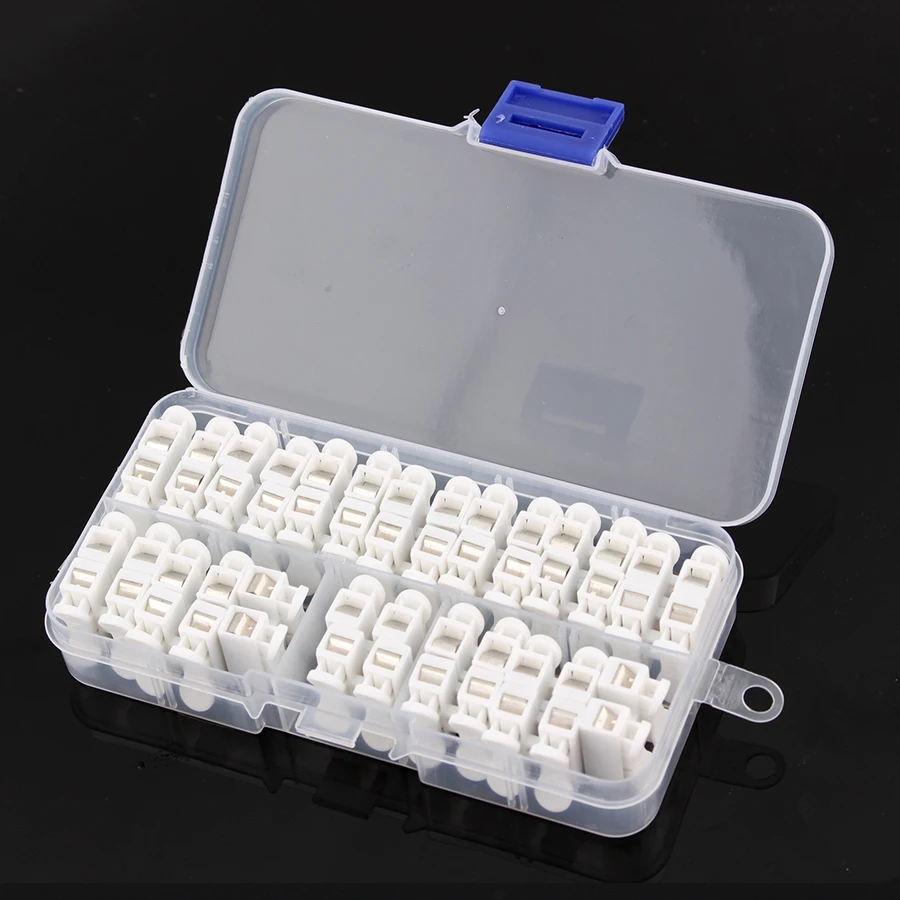 Wire Connector Quick Cable Terminals 26pcs/box Splice Lock CH2 2 Pins Electrical 20x17x13.5mm Led Strip Connectors Adapter Wire
Wire Connector Quick Cable Terminals 26pcs/box Splice Lock CH2 2 Pins Electrical 20x17x13.5mm Led Strip Connectors Adapter Wire