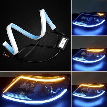 2PCS 60CM Amber Yellow Flowing Turn Signal DRL LED Daytime Running Light Universal White Truck Car Flexible Strip Car Tuning
2PCS 60CM Amber Yellow Flowing Turn Signal DRL LED Daytime Running Light Universal White Truck Car Flexible Strip Car Tuning