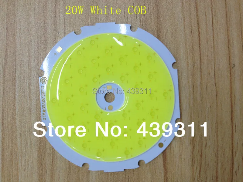 

20W COB LED chip White 6000-6500K surface Light source R65mm 600mA 30-36V1800-2000LM S Chips Free Shipping 5pcs
