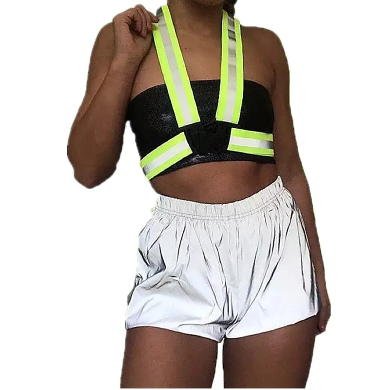 Women's Reflective Shorts Streetwear Hot Short Femme Casual Elastic Waist Bright Jogger Trousers Women Shorts
Women's Reflective Shorts Streetwear Hot Short Femme Casual Elastic Waist Bright Jogger Trousers Women Shorts