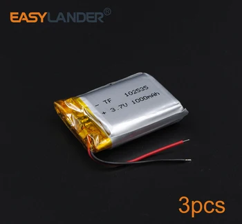 3pcs/Lot 3.7V 1000mAh Rechargeable li Polymer Li-ion Battery For GPS PSP MP3 SPeaker DIY PAD Power LED Bluetooth Pen 102535
3pcs/Lot 3.7V 1000mAh Rechargeable li Polymer Li-ion Battery For GPS PSP MP3 SPeaker DIY PAD Power LED Bluetooth Pen 102535