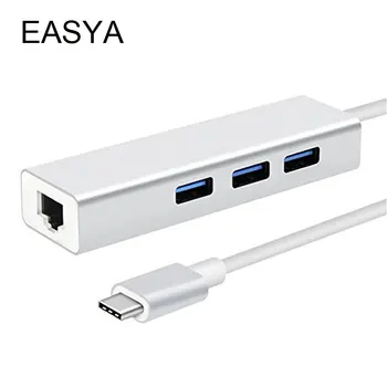 EASYA Wholesale USB Type-C Hub To RJ45 Gigabit Ethernet Network LAN Adapter USB C HUB for Macbook Pro 10pieces/lot
EASYA Wholesale USB Type-C Hub To RJ45 Gigabit Ethernet Network LAN Adapter USB C HUB for Macbook Pro 10pieces/lot