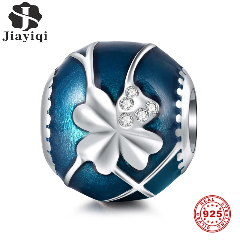 Jiayiqi Blue Four-Leaf Clover Charms 925 Sterling Silver Beads For DIY Bracelets Necklaces Women Jewelry Making Girlfriend Gift
Jiayiqi Blue Four-Leaf Clover Charms 925 Sterling Silver Beads For DIY Bracelets Necklaces Women Jewelry Making Girlfriend Gift