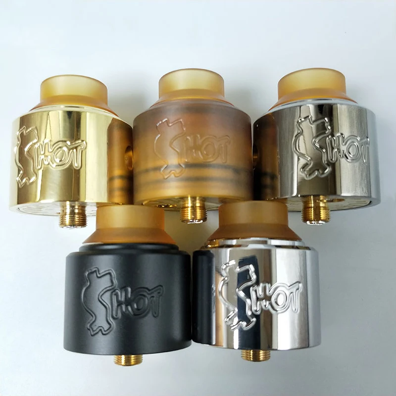 Newest SHOT RDA Atomizer tank 30mm Diamter Wide Bore Drip Adjustable Atomizer for 510 mods E Cigarette Vaporize high quality
Newest SHOT RDA Atomizer tank 30mm Diamter Wide Bore Drip Adjustable Atomizer for 510 mods E Cigarette Vaporize high quality
