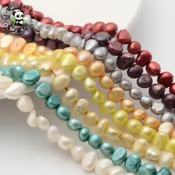 Natural Fresh Water Pearl Beads Mix, Dyed, Two Sides Polished, Mixed Color, Potato, Beads: about 6-7mm in diameter, hole: 1mm.
Natural Fresh Water Pearl Beads Mix, Dyed, Two Sides Polished, Mixed Color, Potato, Beads: about 6-7mm in diameter, hole: 1mm.