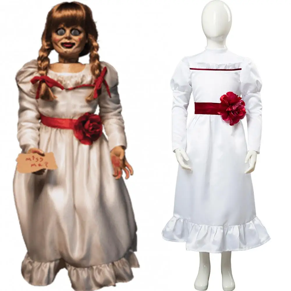 Horror Movie Annabelle Cosplay Costume Dress White Outfit Full Set Children Halloween Carnival Costume Fancy Dress Girls Kids
Horror Movie Annabelle Cosplay Costume Dress White Outfit Full Set Children Halloween Carnival Costume Fancy Dress Girls Kids