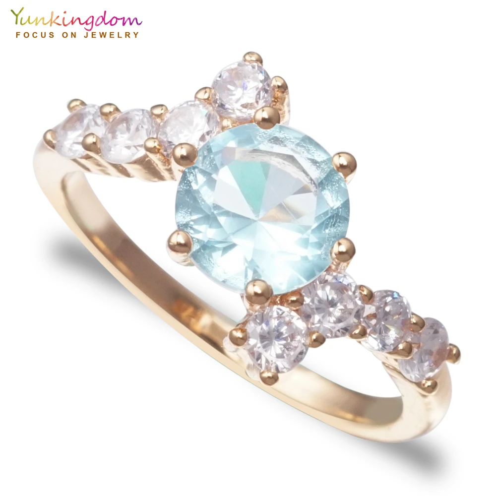 

Yunkingdom Wedding CZ Rings for Women Fashion Crystals Rings Wholesale Elegant Wedding Jewelry Women