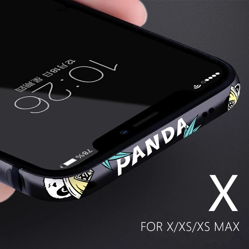 panda pattern phone Anti-knock metal bumper,silicone+aluminium alloy middle frame for iphone X/XS/XS MAX/7/7plus/8/8plus
panda pattern phone Anti-knock metal bumper,silicone+aluminium alloy middle frame for iphone X/XS/XS MAX/7/7plus/8/8plus