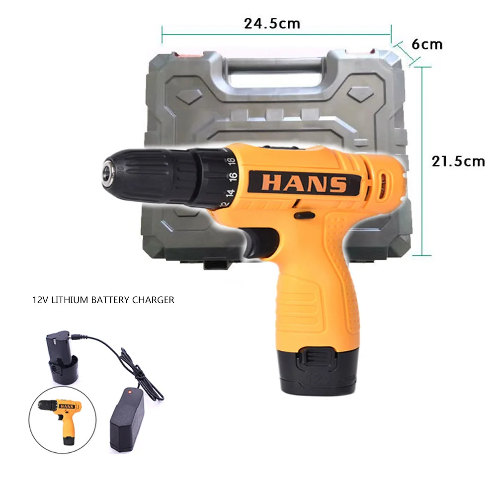 DE01 12V Cordless Electric Drills Screwdriver Hand Impact Battery Drill Machine Tools Matkap Parafusadeira Taladro Inalambrico
DE01 12V Cordless Electric Drills Screwdriver Hand Impact Battery Drill Machine Tools Matkap Parafusadeira Taladro Inalambrico