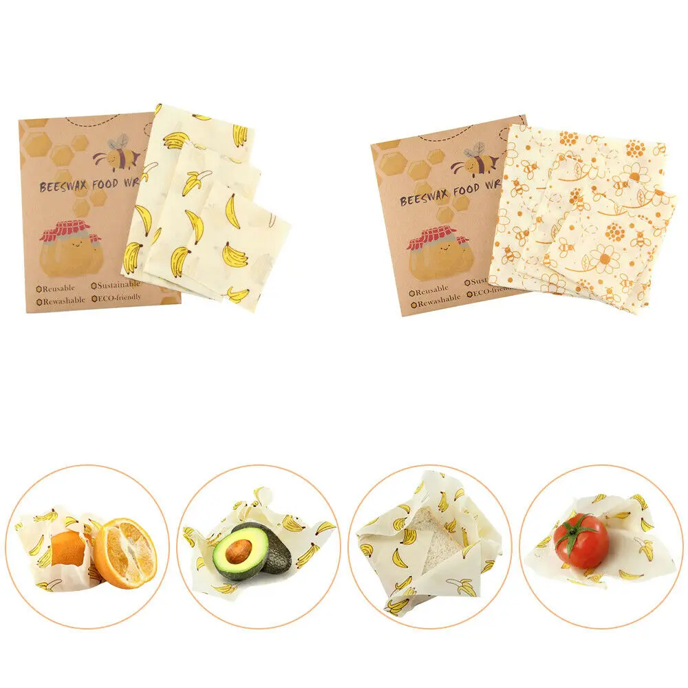 3PCS Premium Beeswax Wrap New Reusable Food Storage Wraps Organic Sustainable Premium Beeswax Preservative cloth
3PCS Premium Beeswax Wrap New Reusable Food Storage Wraps Organic Sustainable Premium Beeswax Preservative cloth