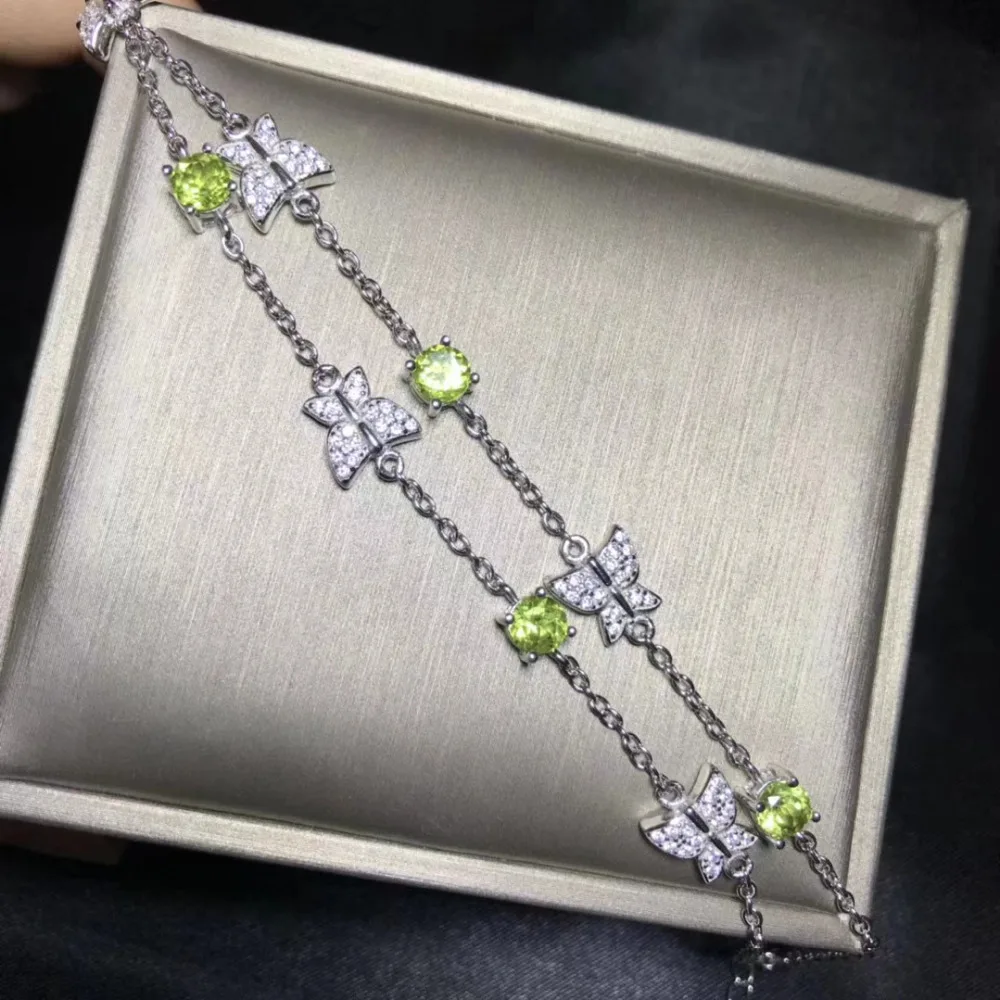 Fashion Natural green peridot array Butterfly Bracelet Natural gemstone Bracelet S925 silver women party gift fine Jewelery
Fashion Natural green peridot array Butterfly Bracelet Natural gemstone Bracelet S925 silver women party gift fine Jewelery