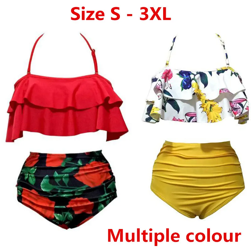 New Bikinis Women Swimsuit High Waist bikini 2019 Bathing Suit Plus Size Swimwear Push Up Bikini Set Vintage Beach Wear Biquini
New Bikinis Women Swimsuit High Waist bikini 2019 Bathing Suit Plus Size Swimwear Push Up Bikini Set Vintage Beach Wear Biquini