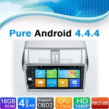 Pure Android 4.4.4 System 10.2 inch Screen Autoradio car gps navigation system for Toyota Prado 2012-2015
Pure Android 4.4.4 System 10.2 inch Screen Autoradio car gps navigation system for Toyota Prado 2012-2015