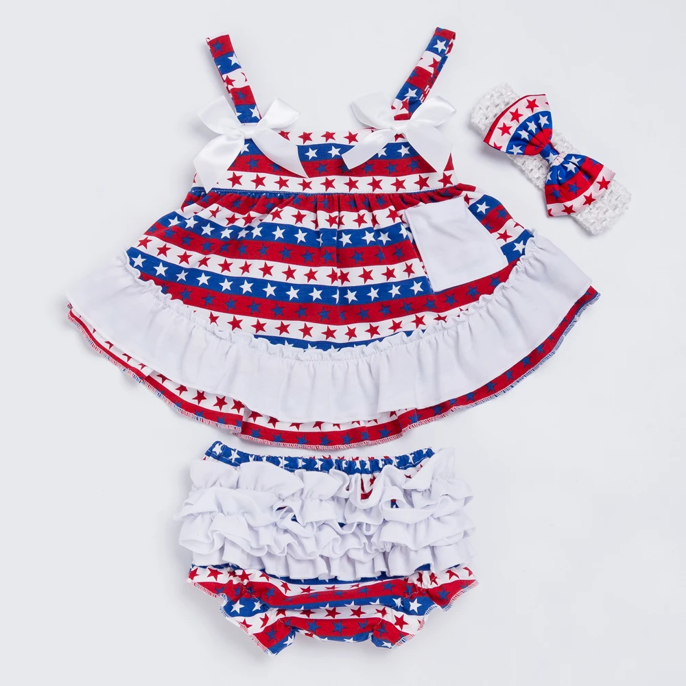 Star Print Girls Outfit for 4th of July Baby Girl Suspender Swing Top Set Dress 2pcs Newborn Bloomer Outfits Toddler Clothes Set
Star Print Girls Outfit for 4th of July Baby Girl Suspender Swing Top Set Dress 2pcs Newborn Bloomer Outfits Toddler Clothes Set