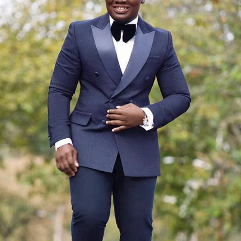 Slim Fit Mens Suits for Weddng Prom Groom Tuxedos with Double Breaded Navy Blue Formal Man Suit 2 Piece Set Jacket Pants
Slim Fit Mens Suits for Weddng Prom Groom Tuxedos with Double Breaded Navy Blue Formal Man Suit 2 Piece Set Jacket Pants