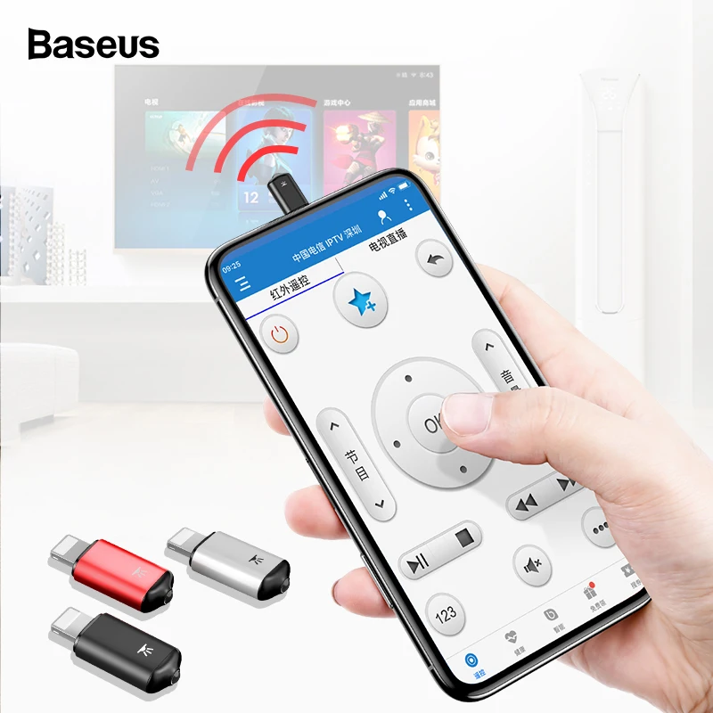 Baseus Remote Control For iPhone Xs Max XR X 8 7 6 TV Aircondition Wireless Infrared Transmitter Air Mouse Smart IR Controller
Baseus Remote Control For iPhone Xs Max XR X 8 7 6 TV Aircondition Wireless Infrared Transmitter Air Mouse Smart IR Controller