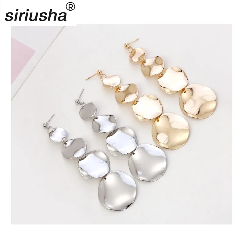 Smooth sheet metal stacked earrings irregular geometric circle long fringed earrings pendant products wholesale S136
Smooth sheet metal stacked earrings irregular geometric circle long fringed earrings pendant products wholesale S136