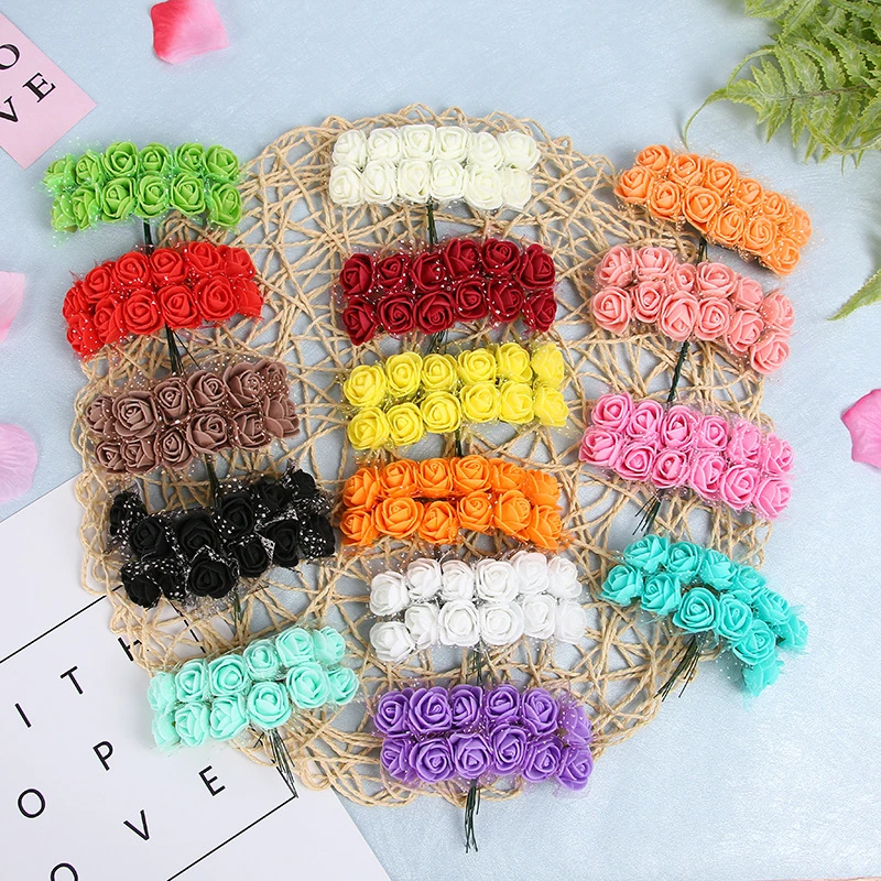 12pcs 2cm Mini Foam Rose Artificial Flowers for Home Wedding Decoration DIY Pompom Wreath Decorative Bridal Flower Fake Flower.B 
12pcs 2cm Mini Foam Rose Artificial Flowers for Home Wedding Decoration DIY Pompom Wreath Decorative Bridal Flower Fake Flower.B