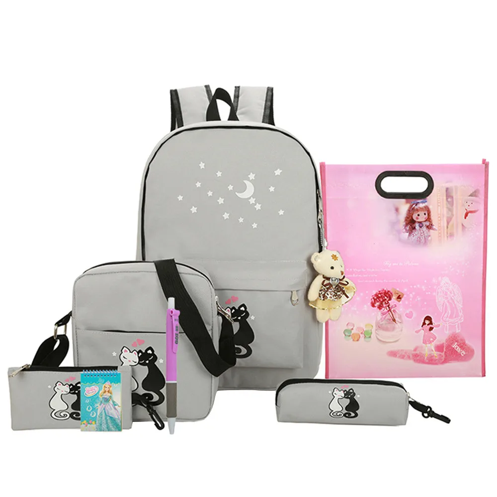 Fashion 8Pcs Cute Animal Star Printing College Wind Backpack Women Canvas Backpack School Bags
Fashion 8Pcs Cute Animal Star Printing College Wind Backpack Women Canvas Backpack School Bags