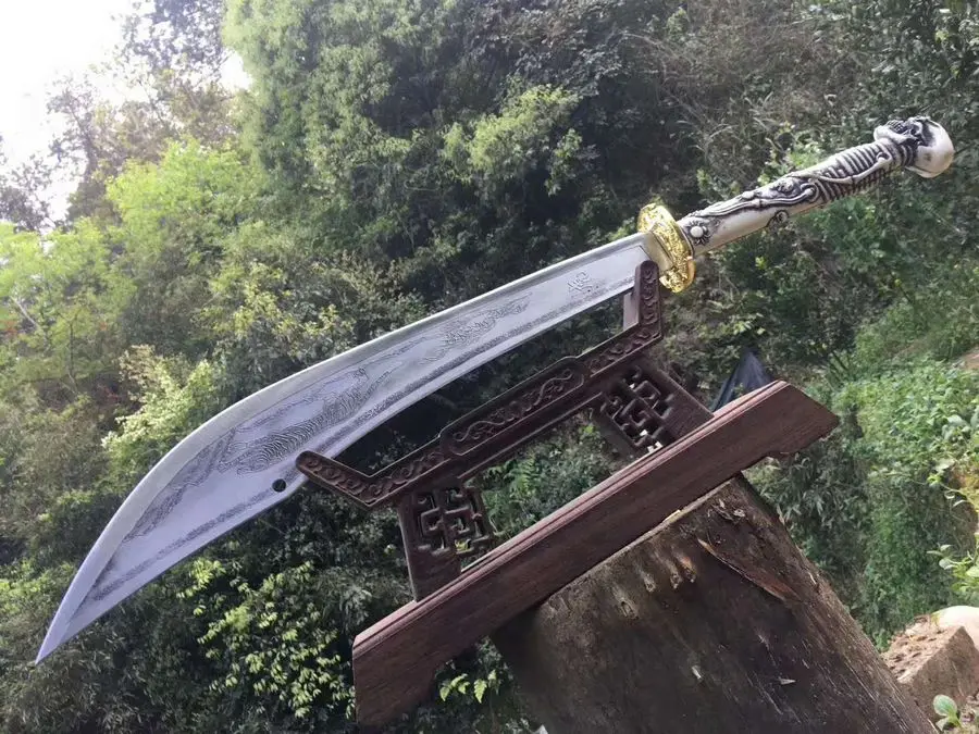 Handmade Chinese Sharp Manganese Steel Blade Wushu Sword Kung Fu Broadsword Dao Tiger Dadao Full Tang
Handmade Chinese Sharp Manganese Steel Blade Wushu Sword Kung Fu Broadsword Dao Tiger Dadao Full Tang