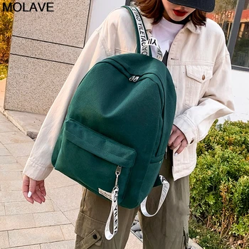 MOLAVE Backpacks Wild Women's Canvas Backpack Solid Color Large Capacity Teenager Girls Shoulder Bag Female Student Travel Bags
MOLAVE Backpacks Wild Women's Canvas Backpack Solid Color Large Capacity Teenager Girls Shoulder Bag Female Student Travel Bags