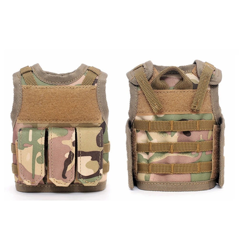 Tactical Beer Vest Adjustable Wine Bottle Cover Molle Miniature Beverage Can Holder Sleeve Bar Decoration | Спорт и развлечения