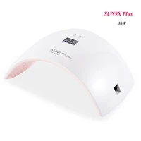 SUN9X Plus 36W LED Nail Dryer SUN9X Upgraded with LCD Timer and Button 18 Leds Ultraviolet Nail Lamp for Gel Polish Nail Art image