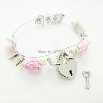 Kawaii Lolita Punk Gothic Girl Handmade Clear Vinyl Transparent Double Spikes Rose Flowers Choker Heart Lock Collar Necklace
Kawaii Lolita Punk Gothic Girl Handmade Clear Vinyl Transparent Double Spikes Rose Flowers Choker Heart Lock Collar Necklace
