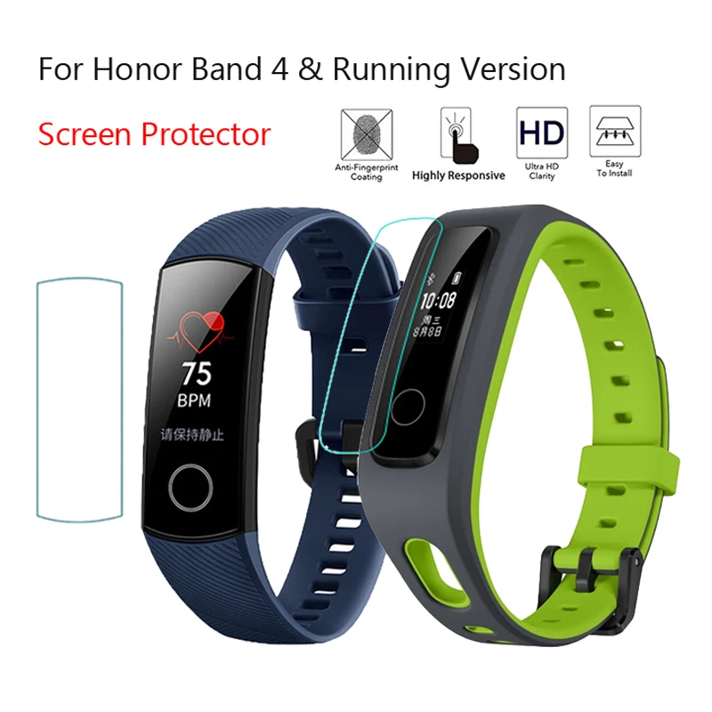 2/4 шт. защита для экрана Huawei Honor Band 5/4 смарт браслет Мягкий защитный чехол на заднюю