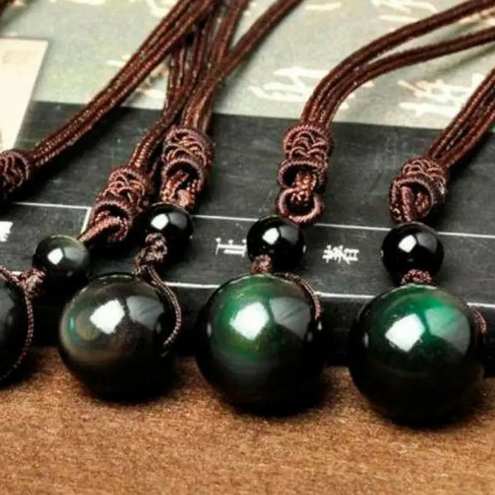 Natural Obsidian Rainbow Eye Transfer Good Luck Bead Pendant For DIY Jewelry Making Rope Chain Necklace Crystal Unisex Accessory
Natural Obsidian Rainbow Eye Transfer Good Luck Bead Pendant For DIY Jewelry Making Rope Chain Necklace Crystal Unisex Accessory