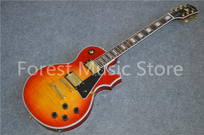 High Quality Gold Hardware Suneye LP Custom Style Guitar Electric In CS Cherry Sunburst Tiger Grain Glossy Finish
High Quality Gold Hardware Suneye LP Custom Style Guitar Electric In CS Cherry Sunburst Tiger Grain Glossy Finish