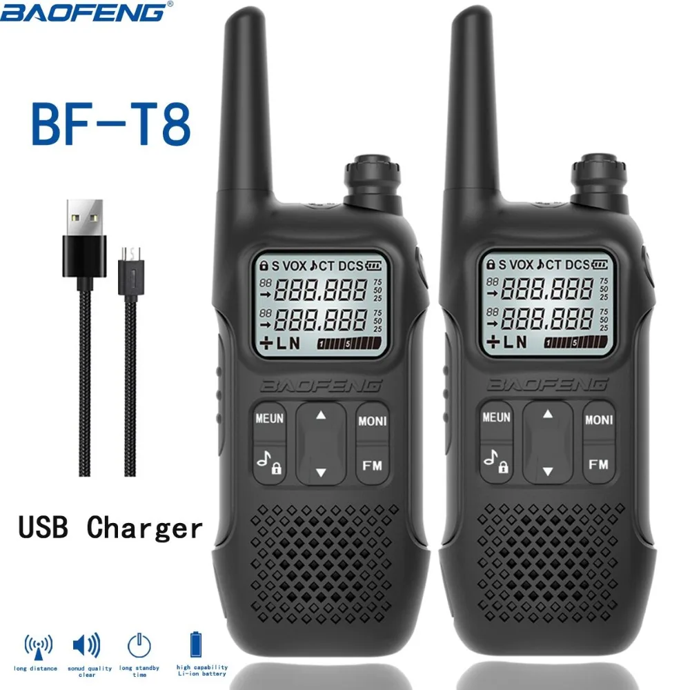 

2PCS Baofeng BF-U9 8W Mini Walkie Talkie USB Fast Charge UHF 400-470MHz Ham CB Portable Radio Set uv-5r Woki Toki