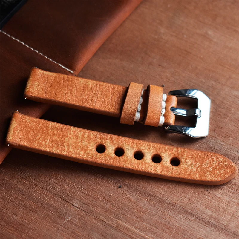 Fashion Vintage Genuine Leather Orange Watch Strap 18mm 20mm 22mm Retro Watch Accessories With Bright Scrub Buckle #A
Fashion Vintage Genuine Leather Orange Watch Strap 18mm 20mm 22mm Retro Watch Accessories With Bright Scrub Buckle #A