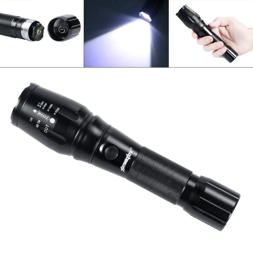 500 Lumens Flashlight T6 LED Telescopic Focusing Aluminum Alloy Glare LED Flashlight 5 Mode for Outdoor Activities Daily Life
500 Lumens Flashlight T6 LED Telescopic Focusing Aluminum Alloy Glare LED Flashlight 5 Mode for Outdoor Activities Daily Life