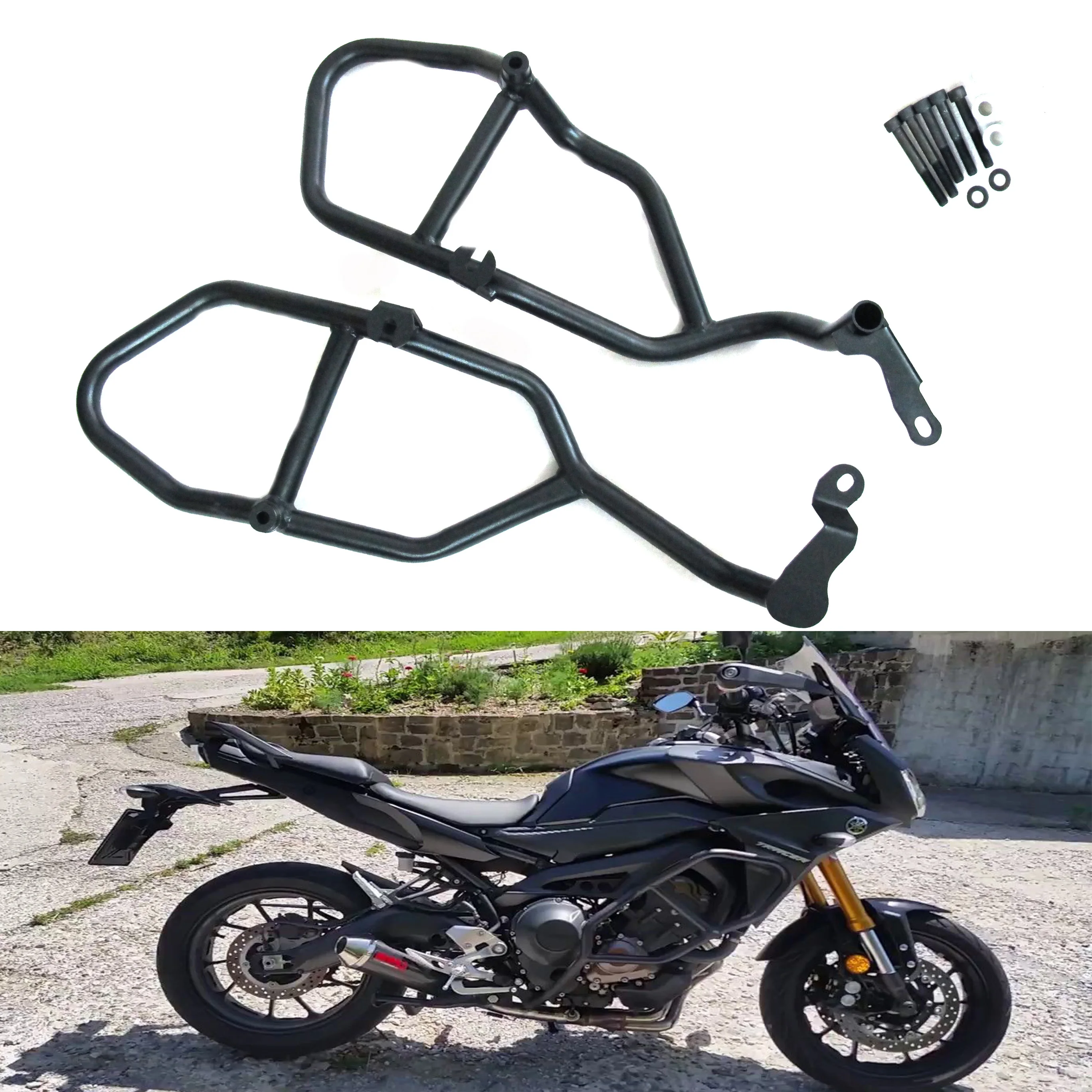 Motorcycle Engine Protective Guard Crash Bar Frame Protector For Yamaha MT09 Tracer FJ09 2015-2017 
Motorcycle Engine Protective Guard Crash Bar Frame Protector For Yamaha MT09 Tracer FJ09 2015-2017
