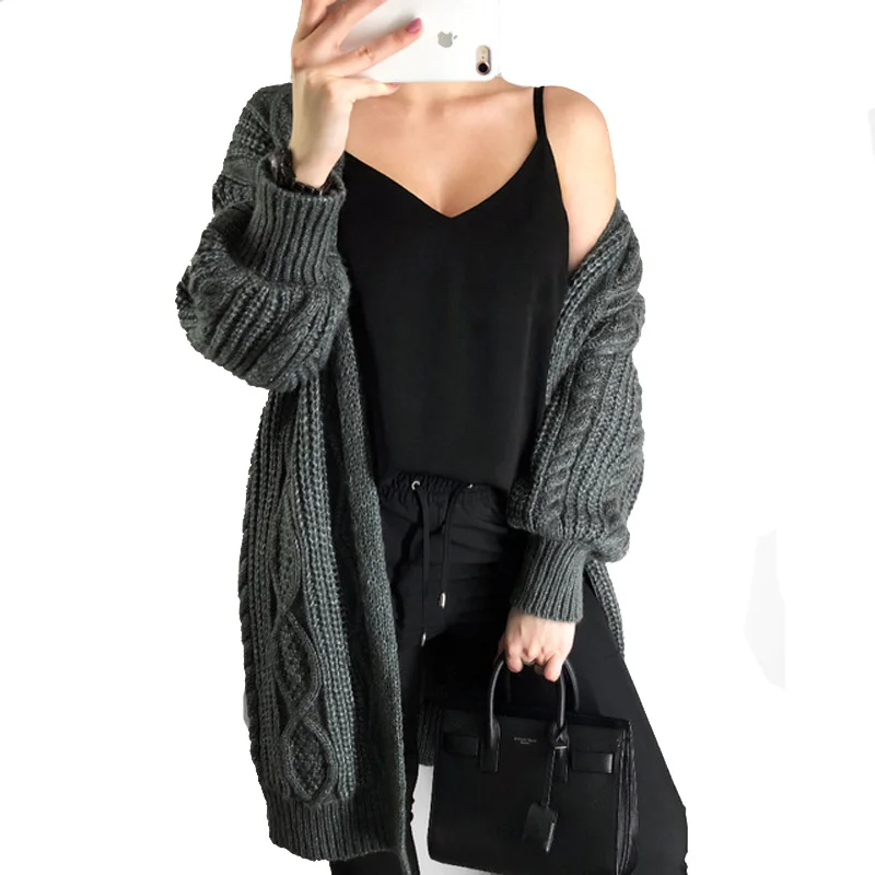 Autumn Winter Women Rib Knitted Cadigan Coat Lantern Sleeve OversizedSweater Loose Cardigans
Autumn Winter Women Rib Knitted Cadigan Coat Lantern Sleeve OversizedSweater Loose Cardigans