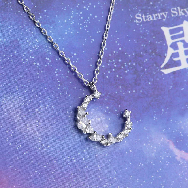 Bijoux 925 Sterling Silver Rhinestone Moon Necklaces For Women Statement Jewelry kolye collares joyas de plata 925
Bijoux 925 Sterling Silver Rhinestone Moon Necklaces For Women Statement Jewelry kolye collares joyas de plata 925