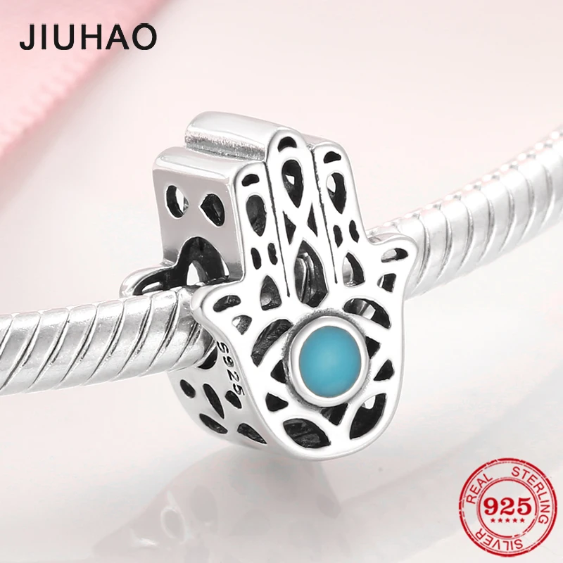 100% real 925 Silver Blue Enamel Charm Fatima hand Beads DIY Jewelry Fit Original Pandora Charms Bracelets Fashion 2019
100% real 925 Silver Blue Enamel Charm Fatima hand Beads DIY Jewelry Fit Original Pandora Charms Bracelets Fashion 2019