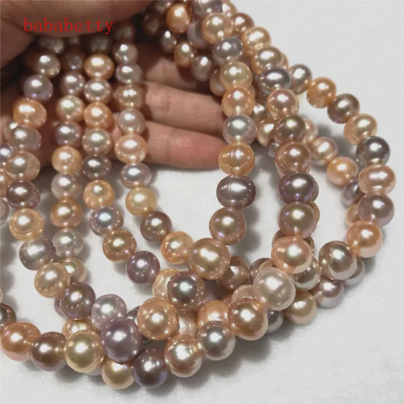 NEW Naturally cultured freshwater pearls Multicolor nearly circular loose beads 8-9 MM 15"
NEW Naturally cultured freshwater pearls Multicolor nearly circular loose beads 8-9 MM 15"