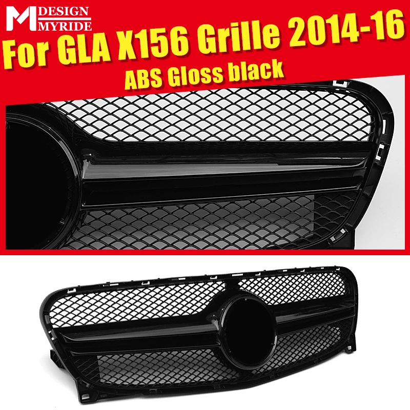 X156 grille grill GLA45 look black two fin gloss Fits For MercedesMB GLA Class GLA200D 220 GLA250 grills Without sign 2014-16
X156 grille grill GLA45 look black two fin gloss Fits For MercedesMB GLA Class GLA200D 220 GLA250 grills Without sign 2014-16