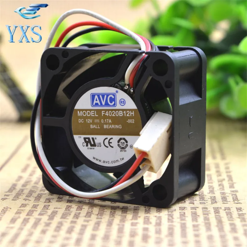 F4020B12H DC 12V 0.17A 4020 40*40*20mm 4CM DC 12V 2 Wires Ball Bearing Cooling Fan
F4020B12H DC 12V 0.17A 4020 40*40*20mm 4CM DC 12V 2 Wires Ball Bearing Cooling Fan