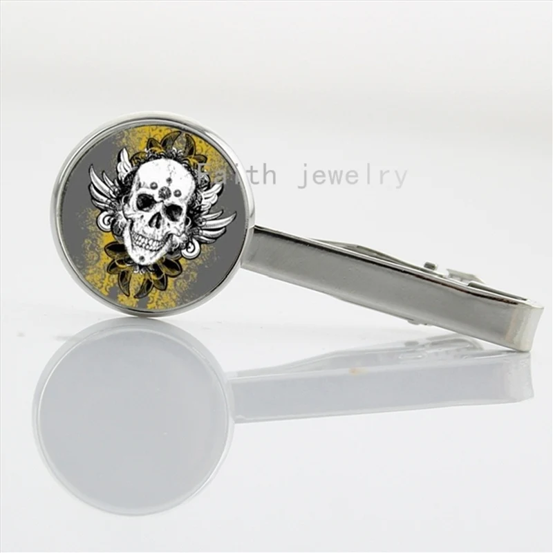 New Flag Skeleton art picture Glass Cabochon High Quality Male Luxury Tie Clips For Party NS445
New Flag Skeleton art picture Glass Cabochon High Quality Male Luxury Tie Clips For Party NS445