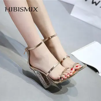 HIBISMIX Sexy Women Gold Rome Sandals Fashion Bling High Heels Summer Zipper Heeled Sandal Women Shoes 2298
HIBISMIX Sexy Women Gold Rome Sandals Fashion Bling High Heels Summer Zipper Heeled Sandal Women Shoes 2298