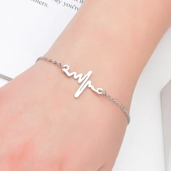 ZMZY Fashion Medical ECG Charm Bracelet Heartbeat Bracelets for Women/Girls Stainless Steel Bracelet Jewelry Pulseira Feminina
ZMZY Fashion Medical ECG Charm Bracelet Heartbeat Bracelets for Women/Girls Stainless Steel Bracelet Jewelry Pulseira Feminina
