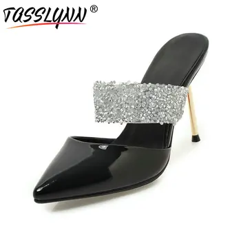 2019 TASSLYNN Women Pumps Patent Leather Pointed Toe Slingback Sandals Sequins Bling Thin High Heels Wedding Shoes Size 34-43
2019 TASSLYNN Women Pumps Patent Leather Pointed Toe Slingback Sandals Sequins Bling Thin High Heels Wedding Shoes Size 34-43