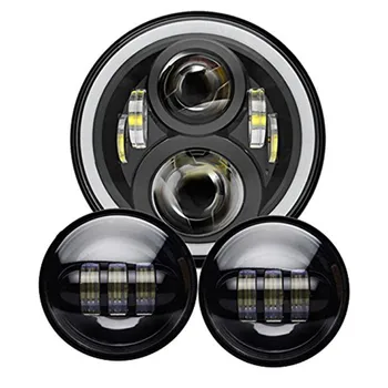 7" 60W for Harley Moto LED Headlight with White DRL Amber Turn signal Halo+ 4.5" Passing Lamps For Harley Street Softail Touring
7" 60W for Harley Moto LED Headlight with White DRL Amber Turn signal Halo+ 4.5" Passing Lamps For Harley Street Softail Touring