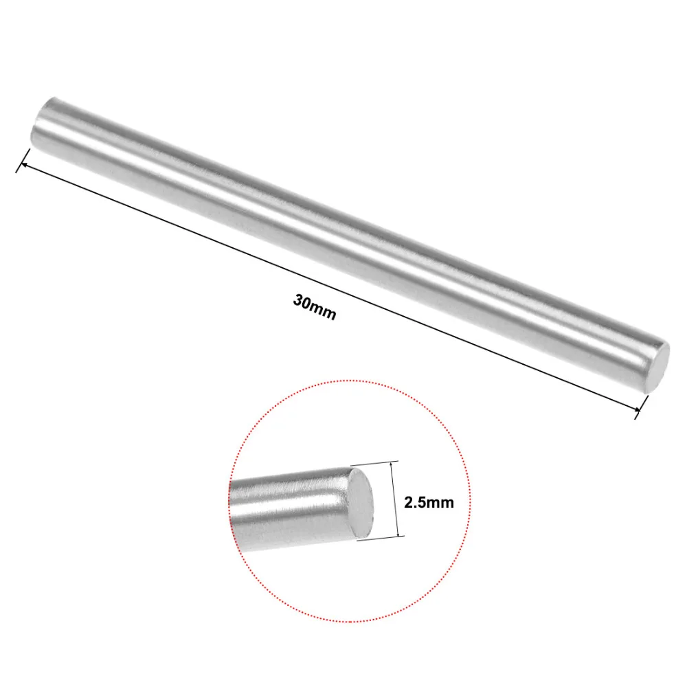 Uxcell 2Pcs Stainless Steel 30x2.5mm/170x2mm Shaft Round Rod for DIY RC Toy Car Helicopter Model Accessories Customizable
Uxcell 2Pcs Stainless Steel 30x2.5mm/170x2mm Shaft Round Rod for DIY RC Toy Car Helicopter Model Accessories Customizable