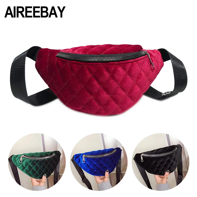 AIREEBAY Women Velvet Fanny Pack 2019 Brand Fashion Shoulder Black Chest Bag Lady Red Belly Belt Bag Waist Pack Crossbody Bags
AIREEBAY Women Velvet Fanny Pack 2019 Brand Fashion Shoulder Black Chest Bag Lady Red Belly Belt Bag Waist Pack Crossbody Bags